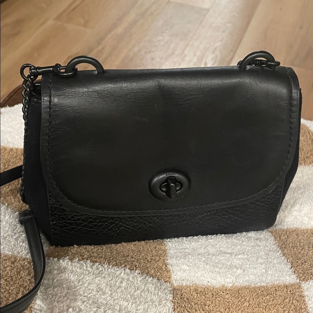 Coach Black Leather Crossbody Bag